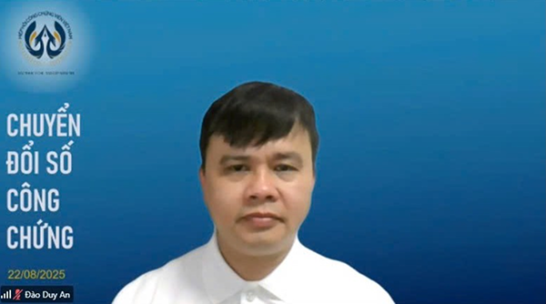 Ông Đào Duy An – Tổng Thư ký Hiệp hội Công chứng viên Việt Nam